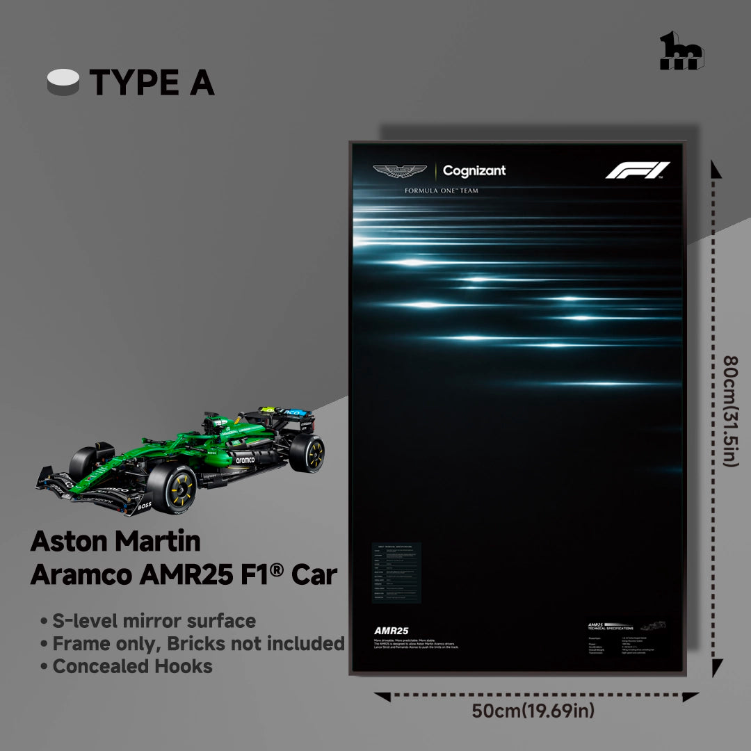 Wall Display Frame For LEGO Technic 42240 Aston Martin AMR25