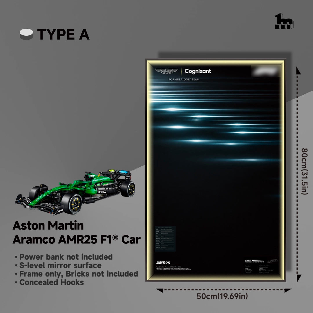 Wall Display Frame For LEGO® Technic™ F1 Series.