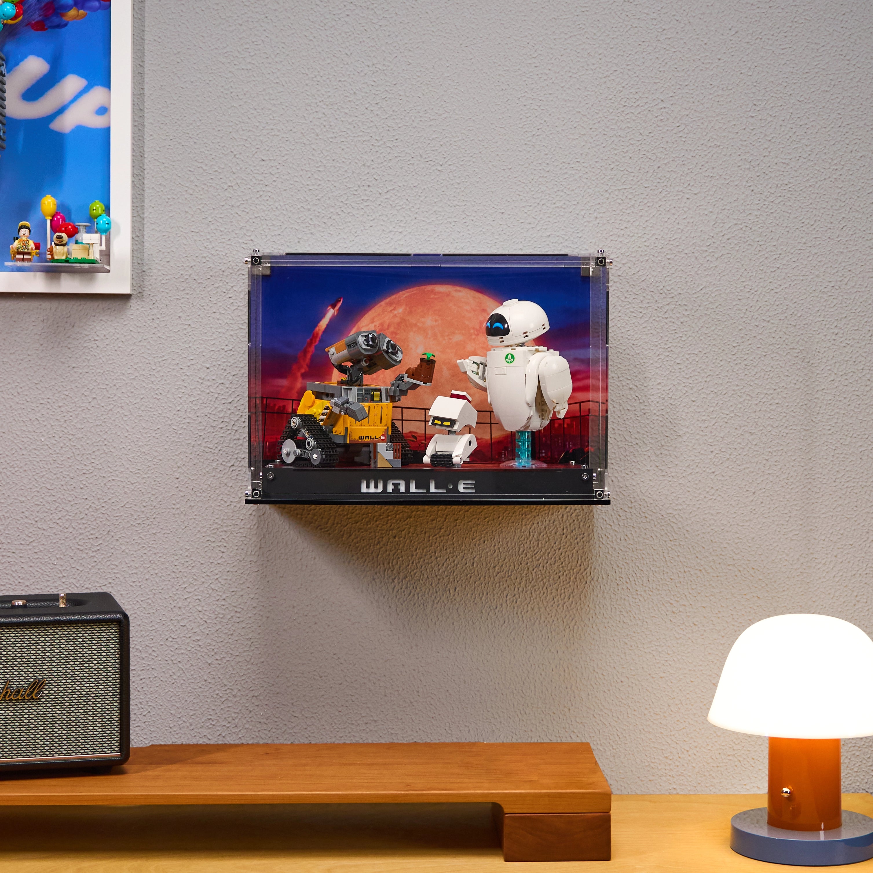 Wall Mounted Display Case for LEGO® Disney™ 43279 WALL-E and EVE