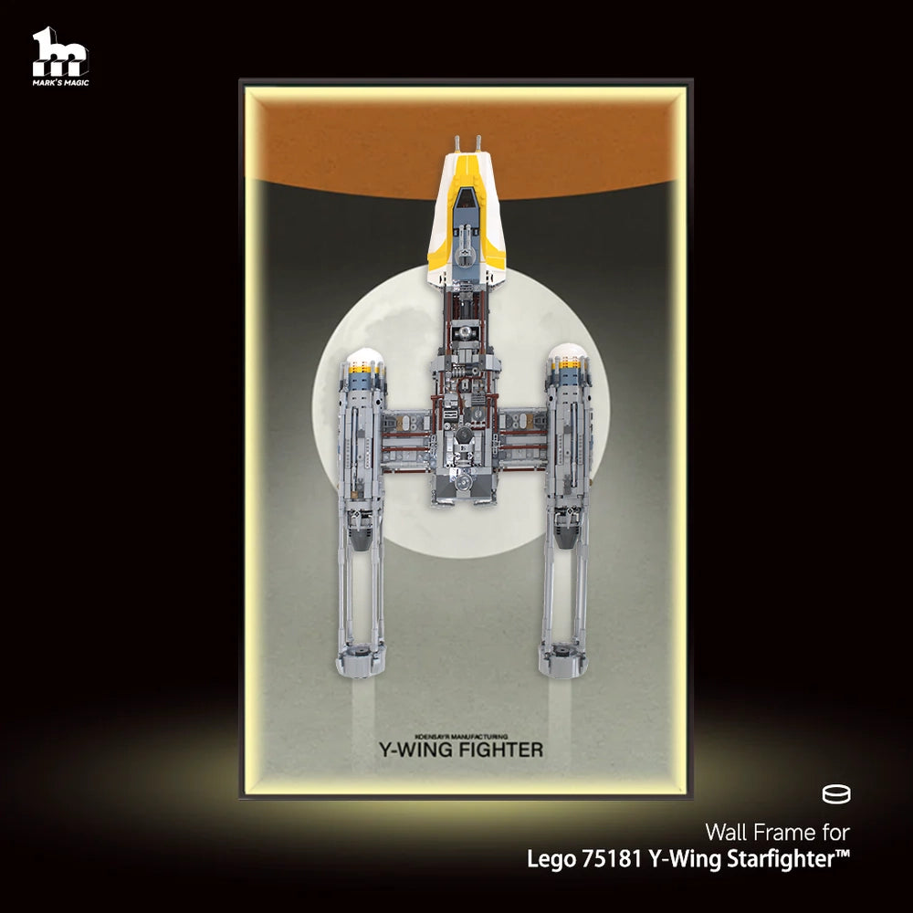 Wall Display Frame for LEGO® Star Wars 75181 Y-Wing Starfighter™