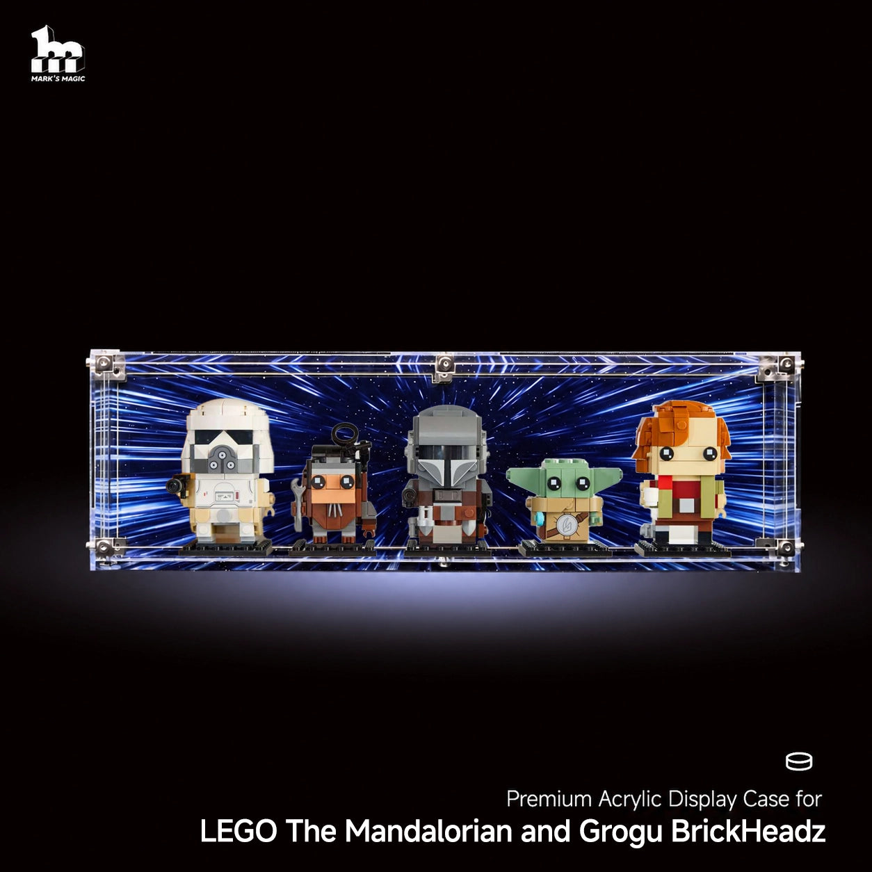 【PREMIUM】Display case For LEGO® Star Wars 40856 The Mandalorian and Grogu: Allies & Villains Super Ultra-high Translucent Acrylic