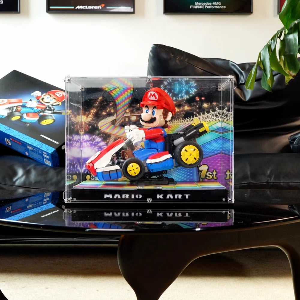 【PREMIUM】Display Case for LEGO® Mario Kart™ – Mario & Standard Kart 72037 Ultra-high Translucent Acrylic