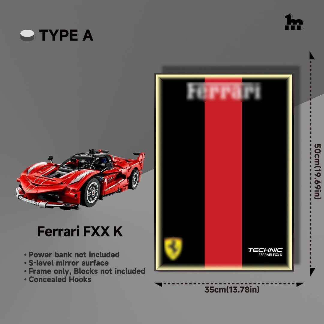 Wall Display frame for LEGO®  mid-size Technic™ car