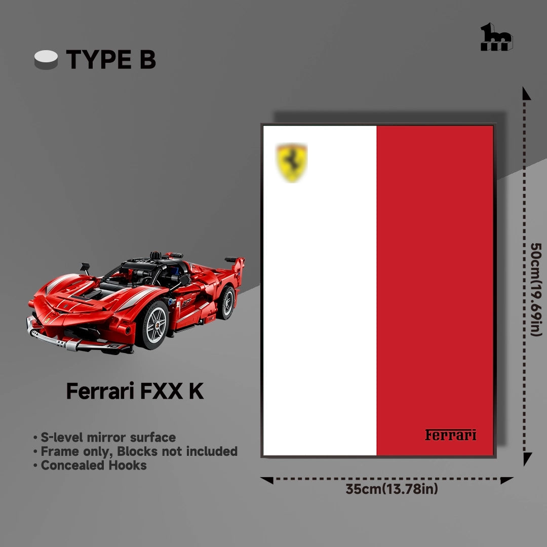 Wall Display frame for LEGO®  mid-size Technic™ car