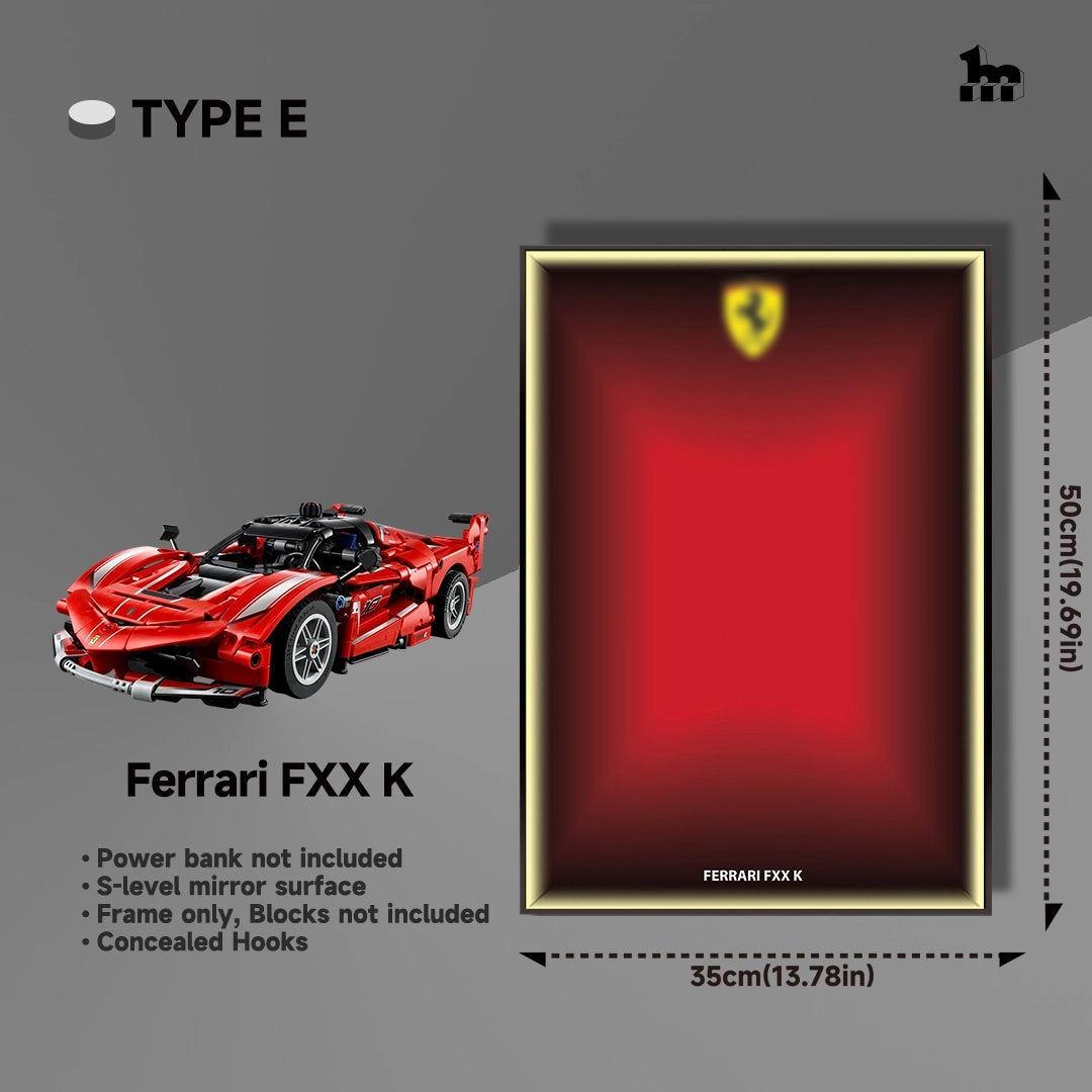 Wall Display frame for LEGO®  mid-size Technic™ car