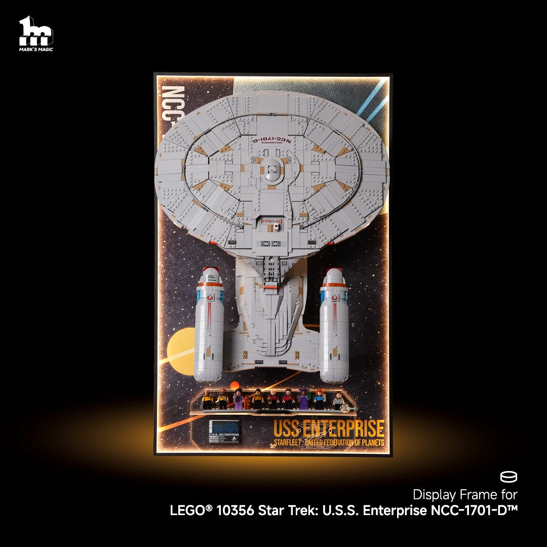 Wall Display frame for LEGO® ICONS 10356 Star Trek: U.S.S. Enterprise