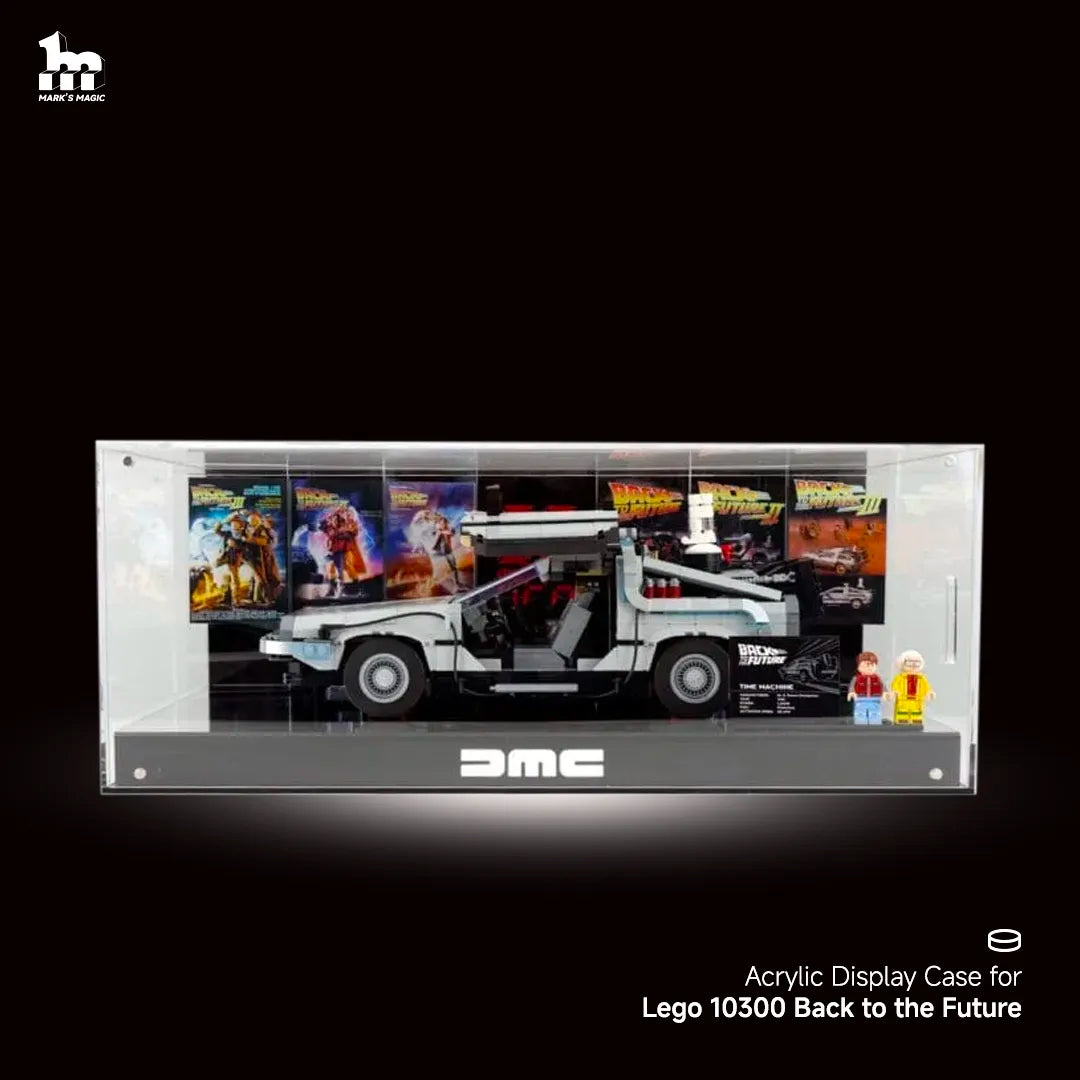 Designer Edition】Display case for LEGO® ICON™ 10300 Back to the Futur Designer Edition】Display case for LEGO® ICON™ 10300 Back to the Futur