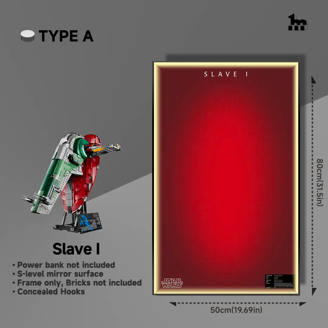 Wall Display frame for LEGO® STAR WARS™ 75060 Slave I