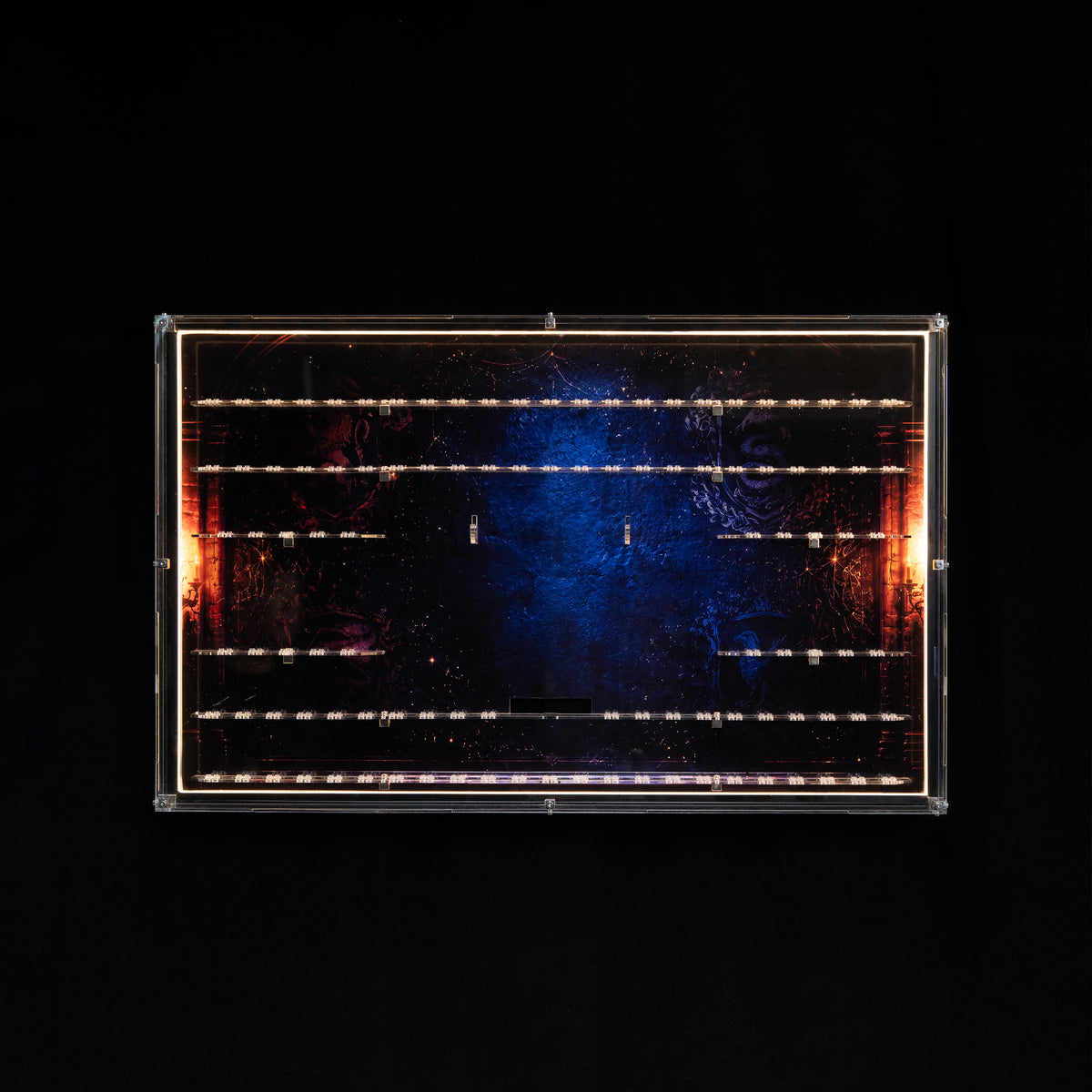 【PREMIUM LIGHT-UP】 Dust Proof Wall mounted Display Case for lego 76462 Harry Potter Hogwarts™ House Crest & 112 Minifigures
