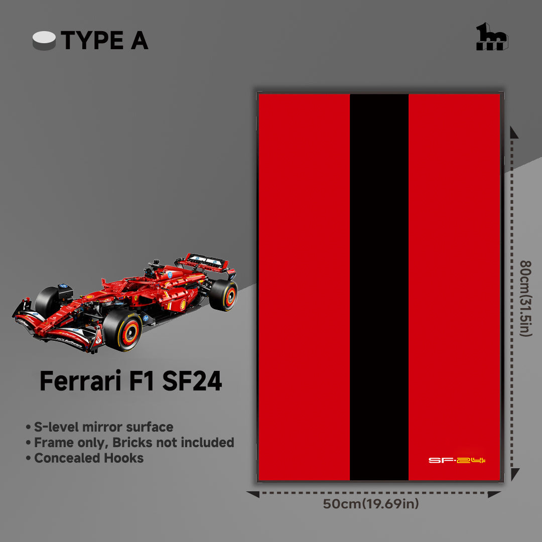 レゴ テクニック Ferrari SF24 F1対応 壁掛け フレーム ボード Car Display Frame For LEGO® TECHNIC™ Ferrari F1 SF-24 42207