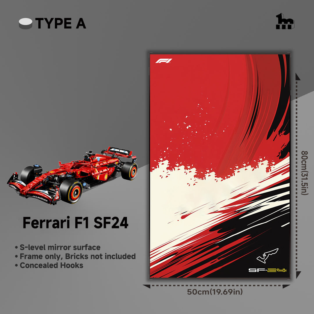 Wall Display Frame For LEGO® Technic™ F1 Series.