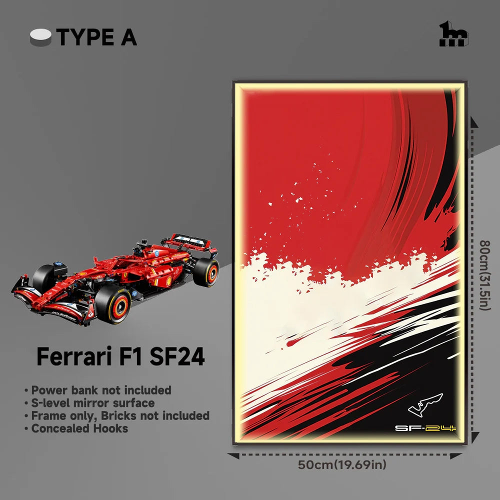 Car Display  Frame For LEGO® TECHNIC™ Ferrari F1 SF24 42207.