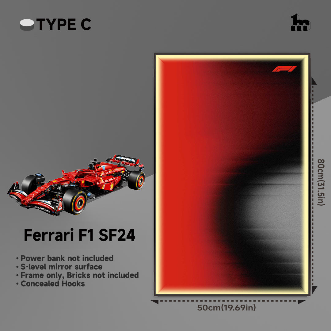 Wall Display Frame For LEGO® Technic™ F1 Series.