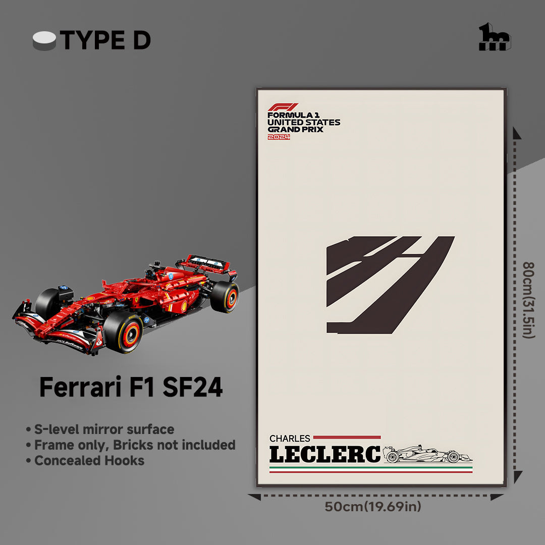Wall Display Frame For LEGO® Technic™ F1 Series.