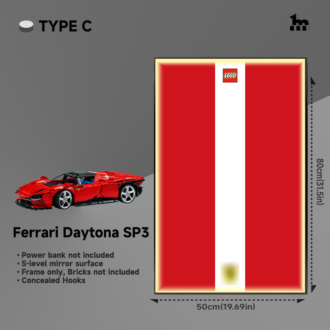 Car Display Frame for LEGO® TECHNIC™ Ferrari Daytona SP3 42143.