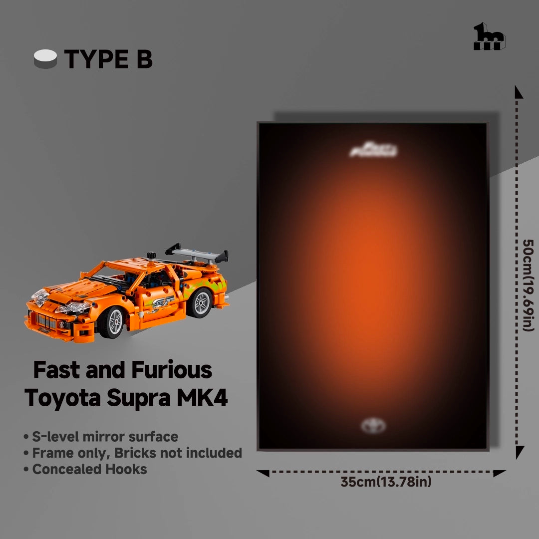Wandbildvitrine für Lego Technic™ 42204 Fast and Furious Toyota Supra MK4