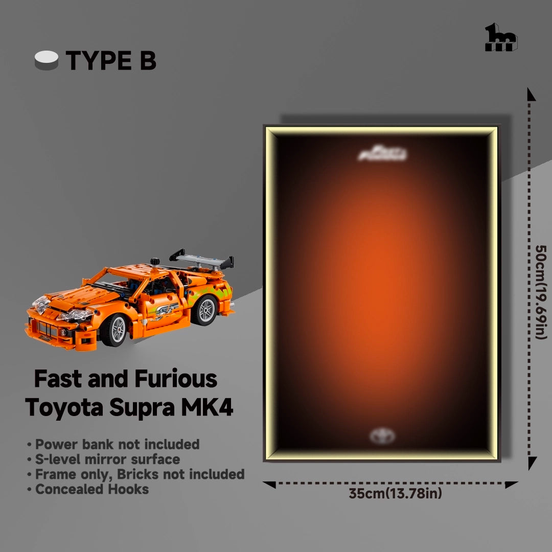 Wandbildvitrine für Lego Technic™ 42204 Fast and Furious Toyota Supra MK4