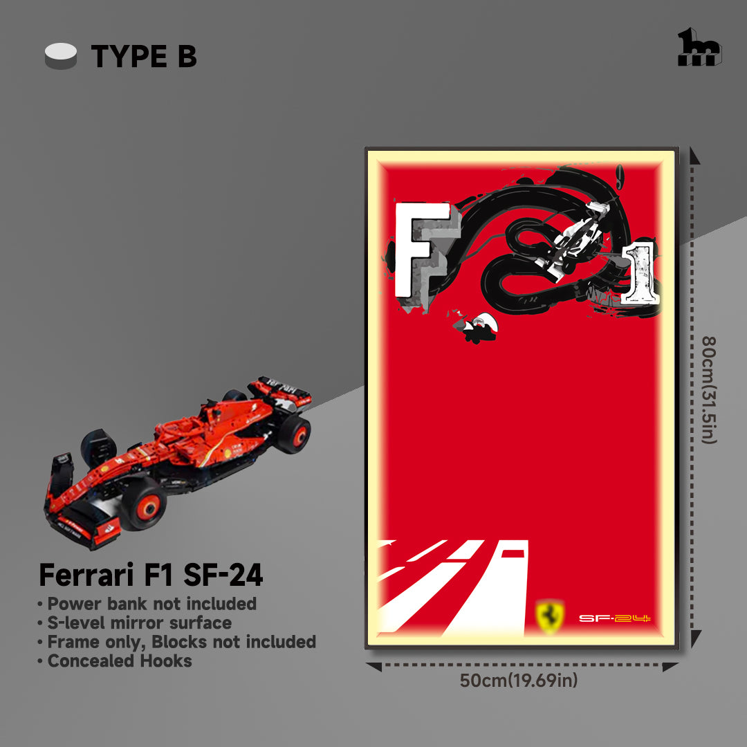 Wall Display Frame For LEGO® Technic™ F1 Series