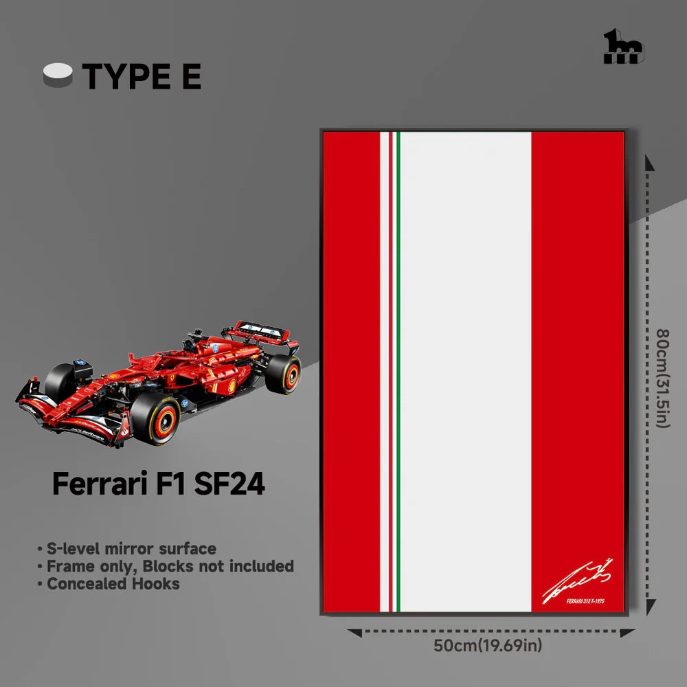 Wall Display Frame For LEGO® Technic™ F1 Series.