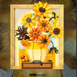 WEKKI™ The Sunflower Building Blocks（Free Exquisite Lighting Parts）