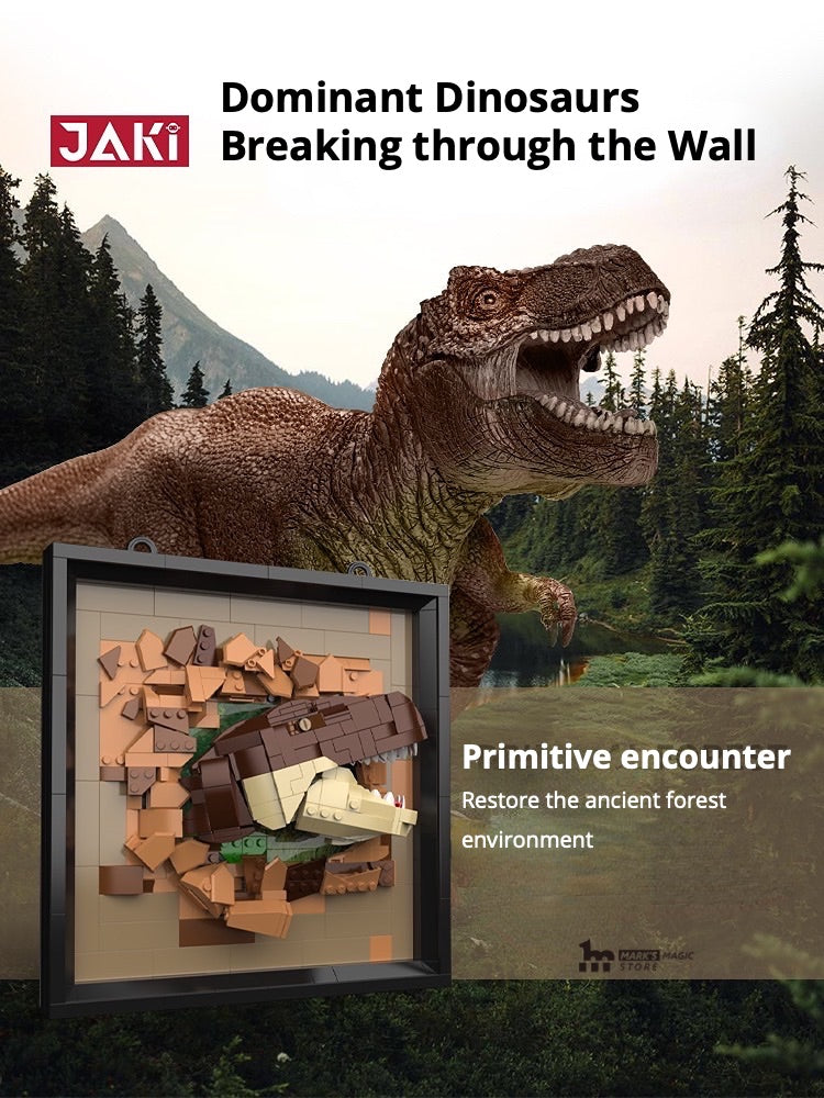 JAKI™ Dinosaur 3D Block Art Set, Special Gift