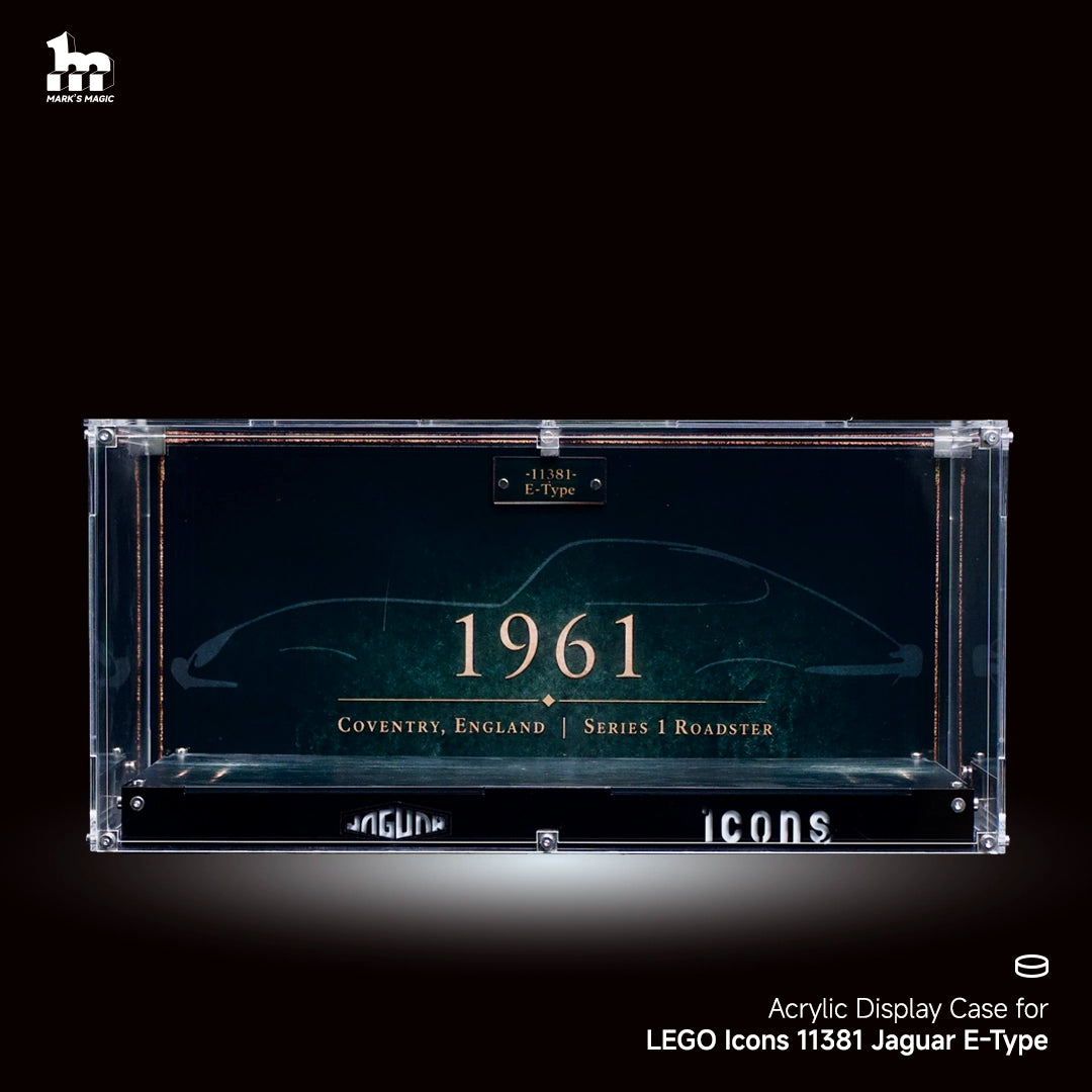 Acrylic Display case For LEGO® Icons 11381 Jaguar E-Type