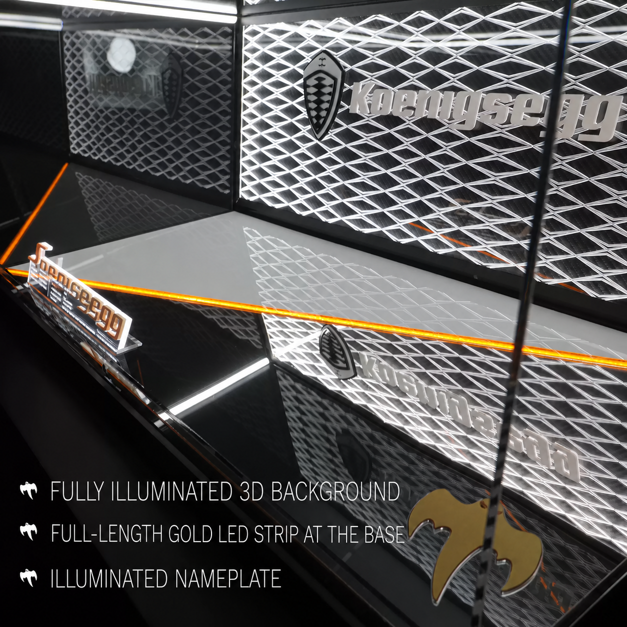 【Designer Edition】 LEGO® Technic™ 42232 Koenigsegg Sadair's Spear Megacar Acrylic Display Case.