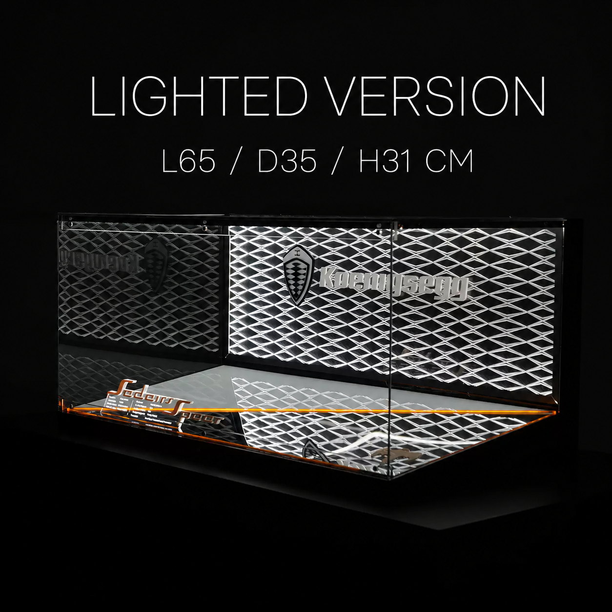 【Designer Edition】 LEGO® Technic™ 42232 Koenigsegg Sadair's Spear Megacar Acrylic Display Case.