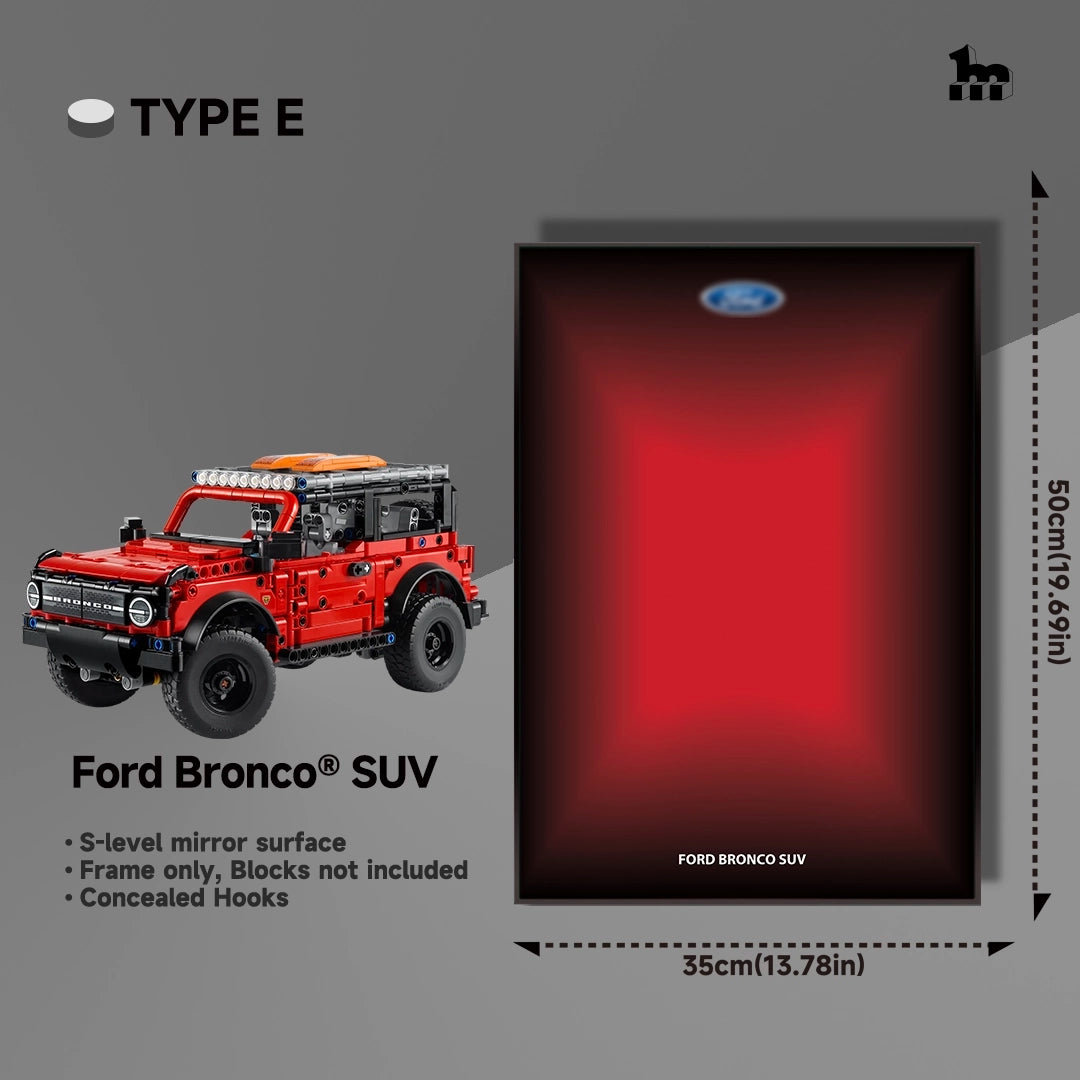 Wall Display frame for LEGO®  mid-size Technic™ car