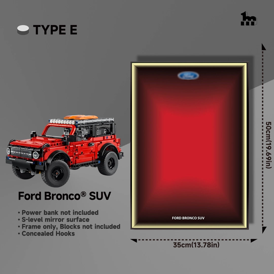 Wall Display frame for LEGO®  mid-size Technic™ car