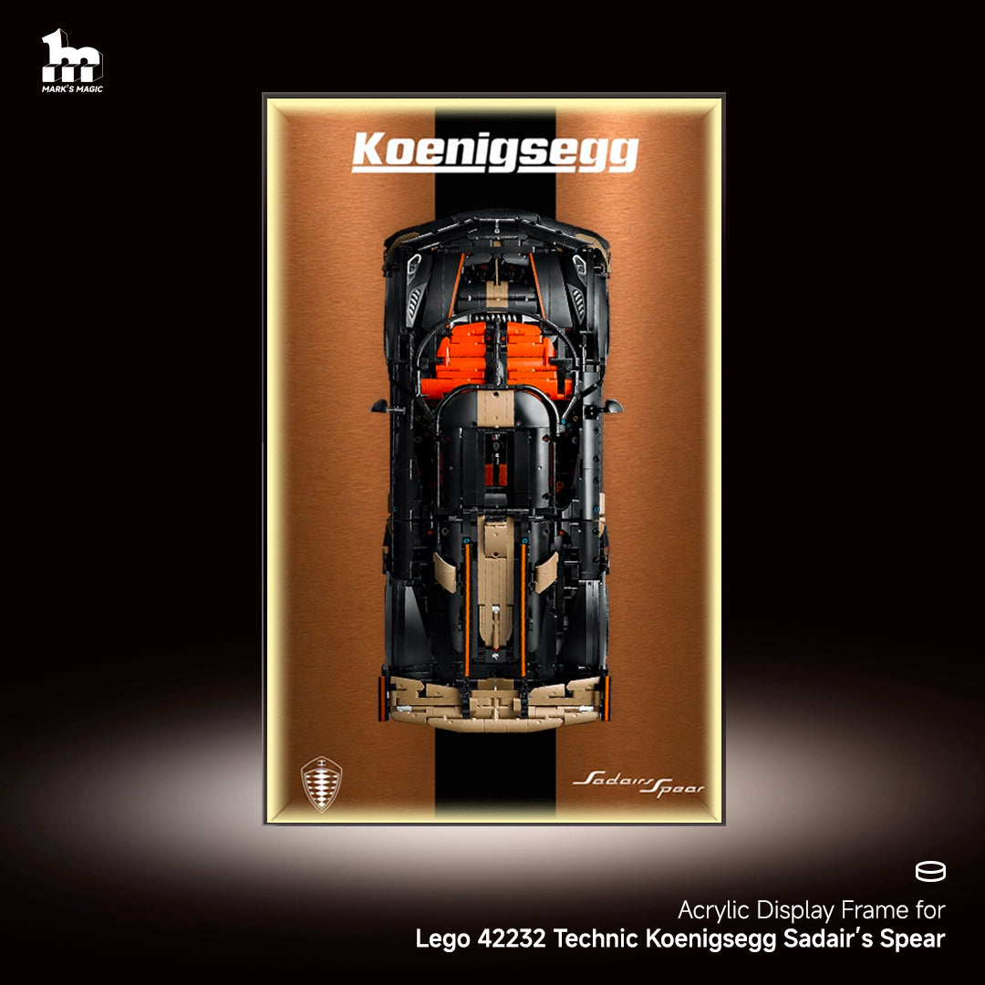 Wall Display Frame For Lego 42232 Technic Koenigsegg Sadair’s Spear