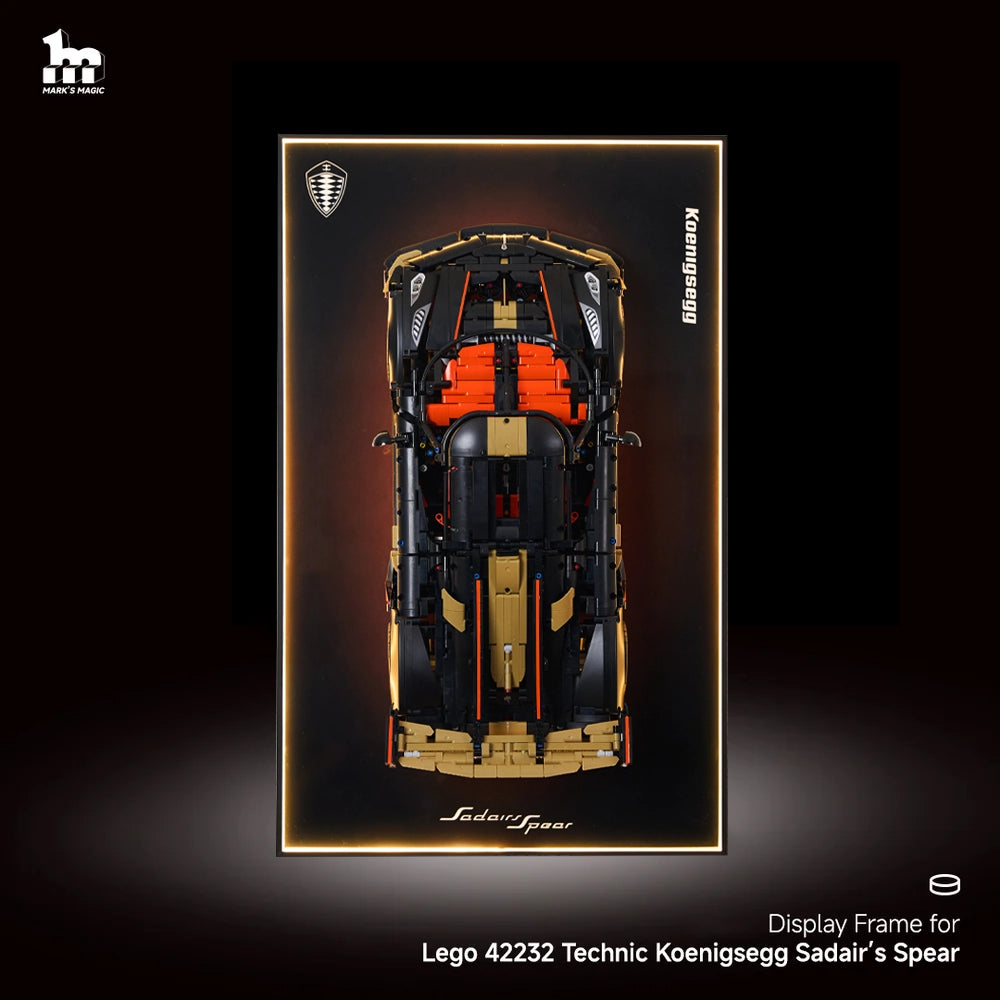 Wall Display Frame For Lego 42232 Technic Koenigsegg Sadair's Spear