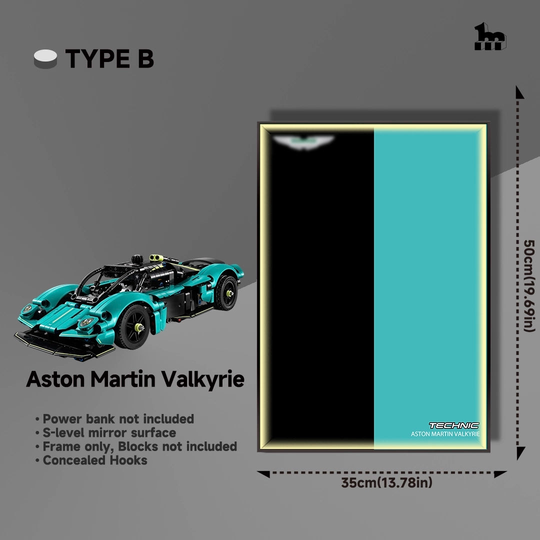 Wall Display frame for LEGO®  mid-size Technic™ car