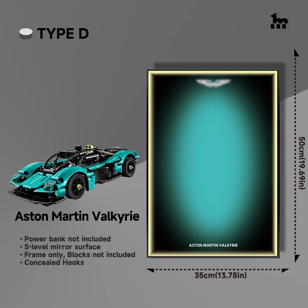 Wall Display frame for LEGO®  mid-size Technic™ car