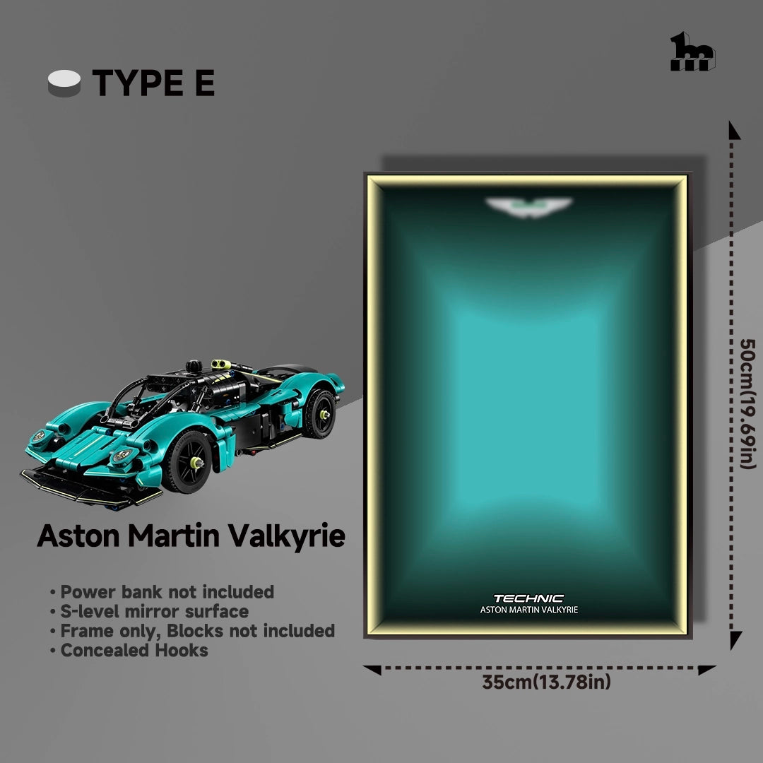 Wall Display frame for LEGO®  mid-size Technic™ car