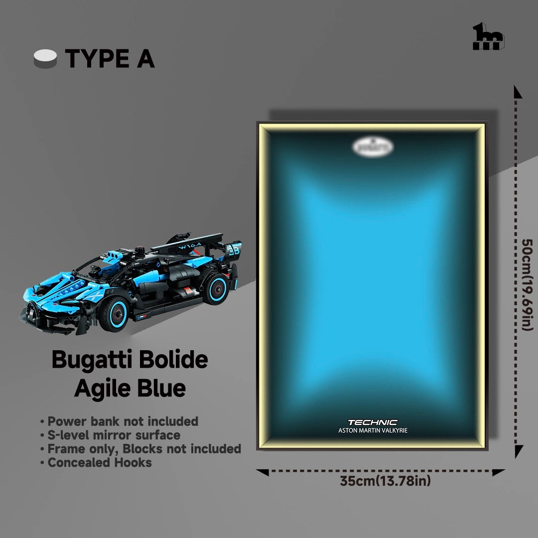 Wall Display frame for LEGO®  mid-size Technic™ car