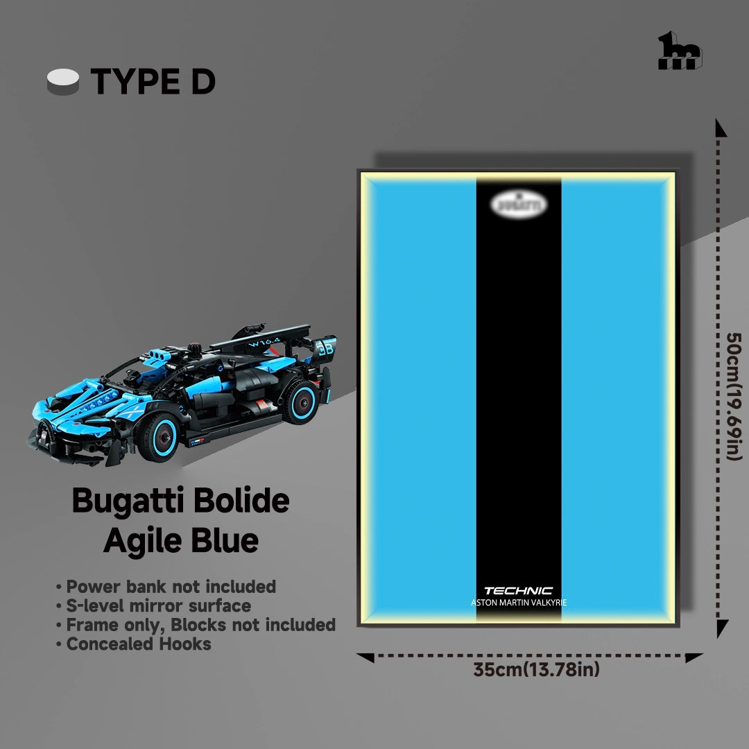 Wall Display frame for LEGO®  mid-size Technic™ car