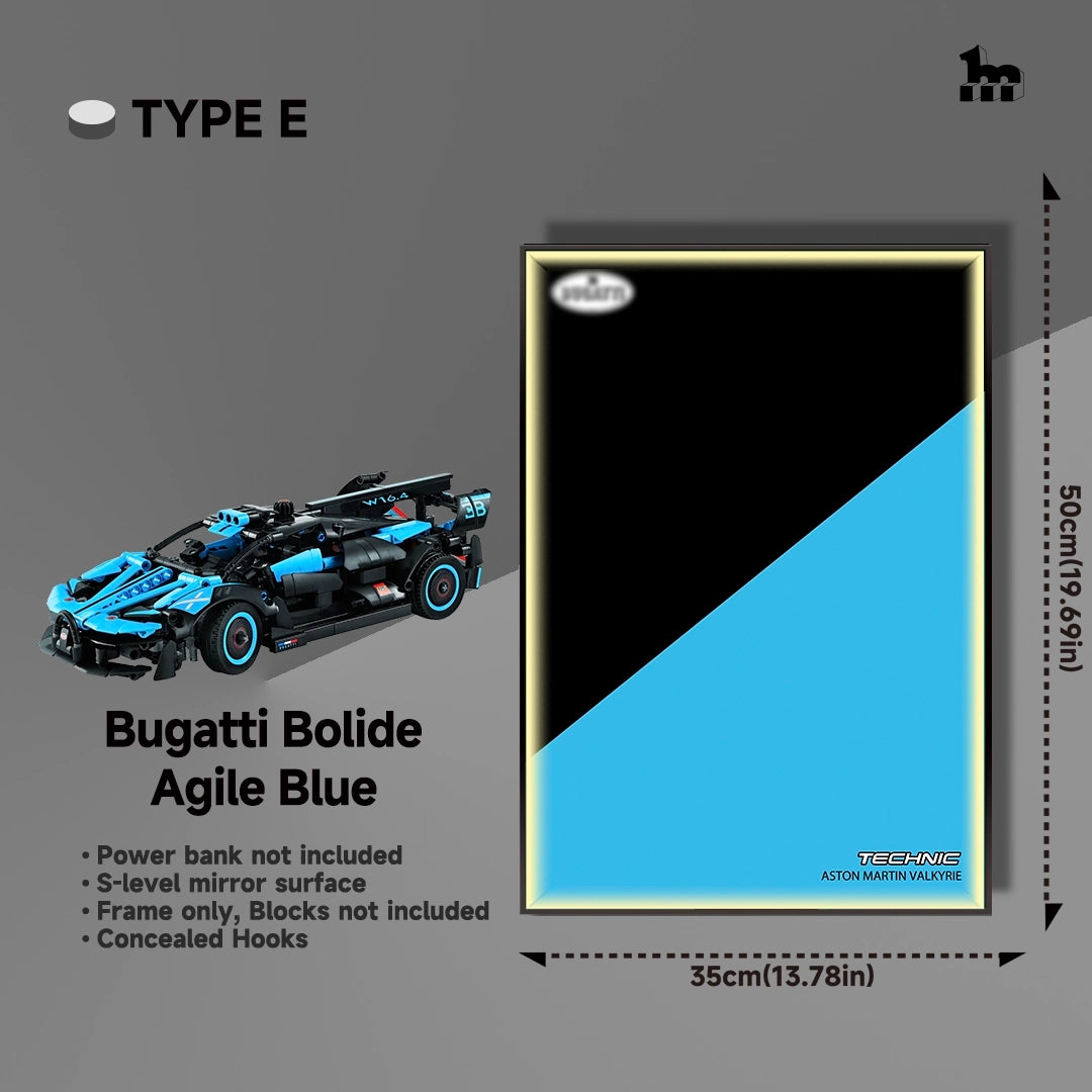 Wall Display frame for LEGO®  mid-size Technic™ car