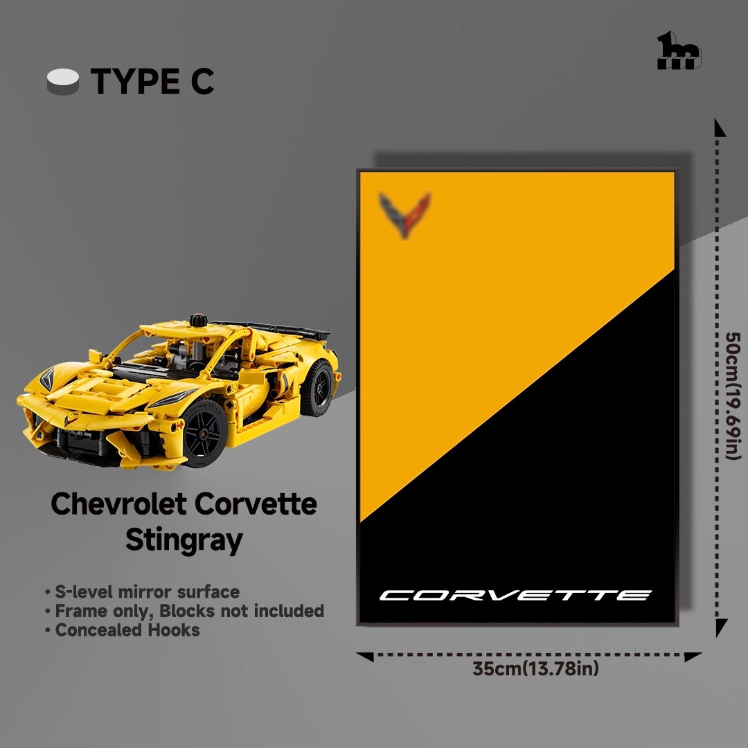 Wall Display frame for LEGO®  mid-size Technic™ car