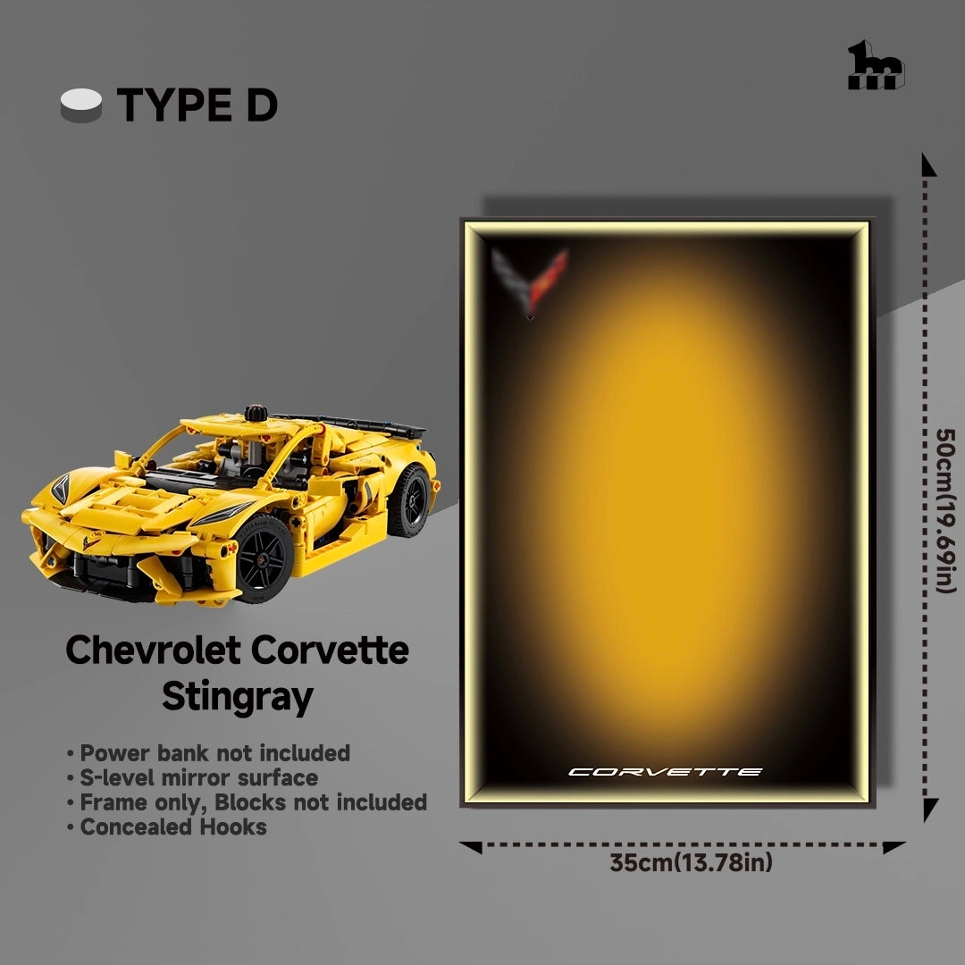 Wall Display frame for LEGO®  mid-size Technic™ car
