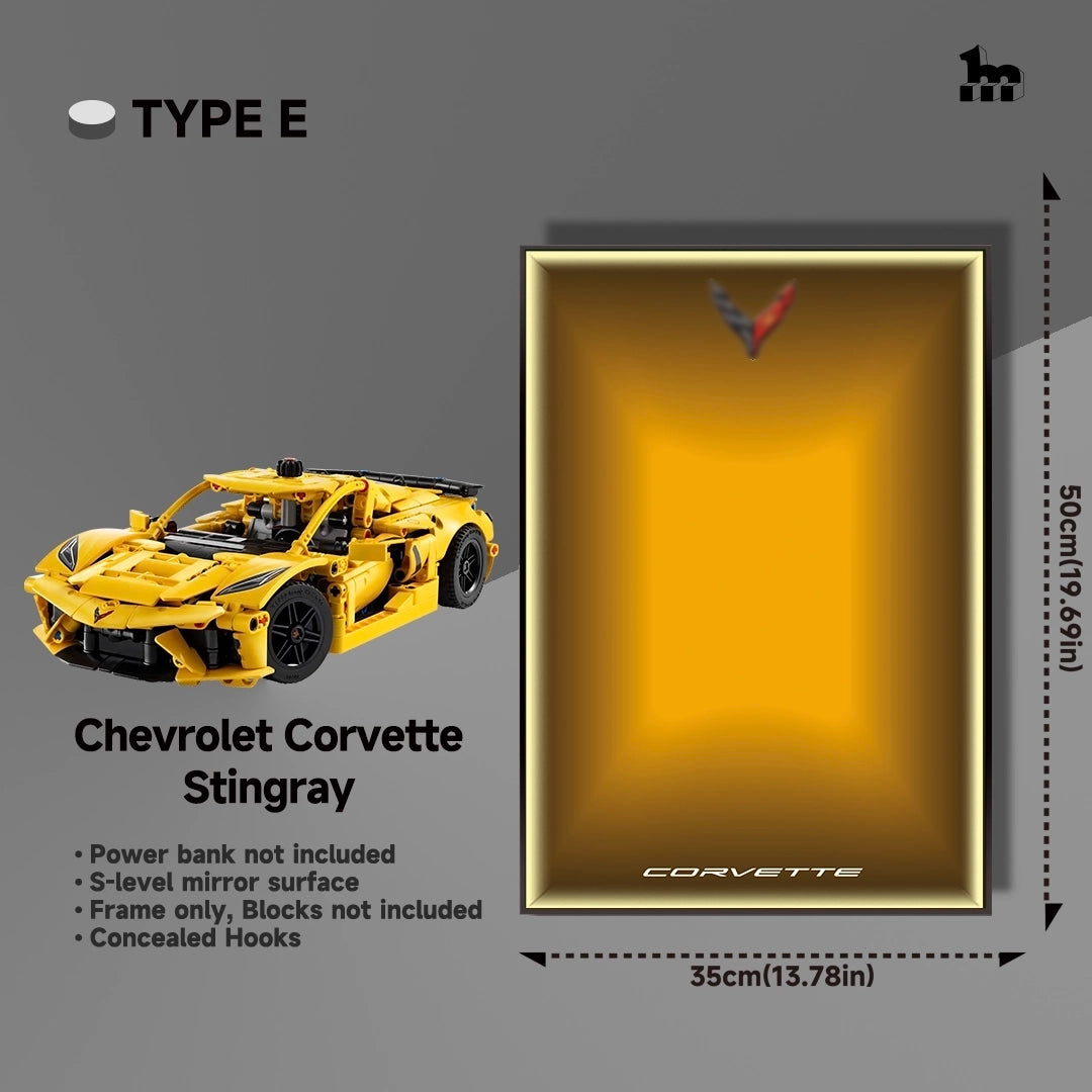 Wall Display frame for LEGO®  mid-size Technic™ car