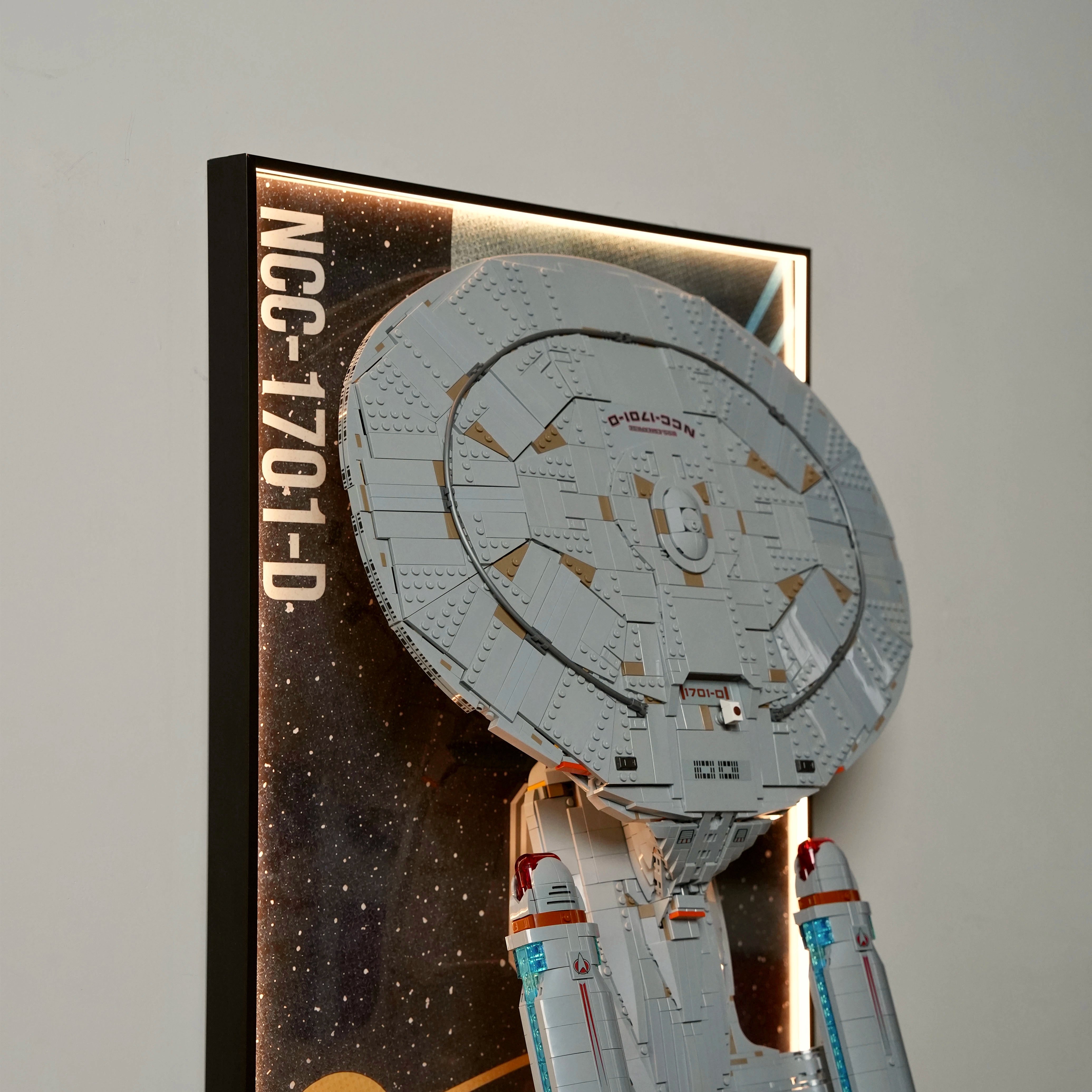 Wall Display frame for LEGO® ICONS 10356 Star Trek: U.S.S. Enterprise NCC-1701-D™