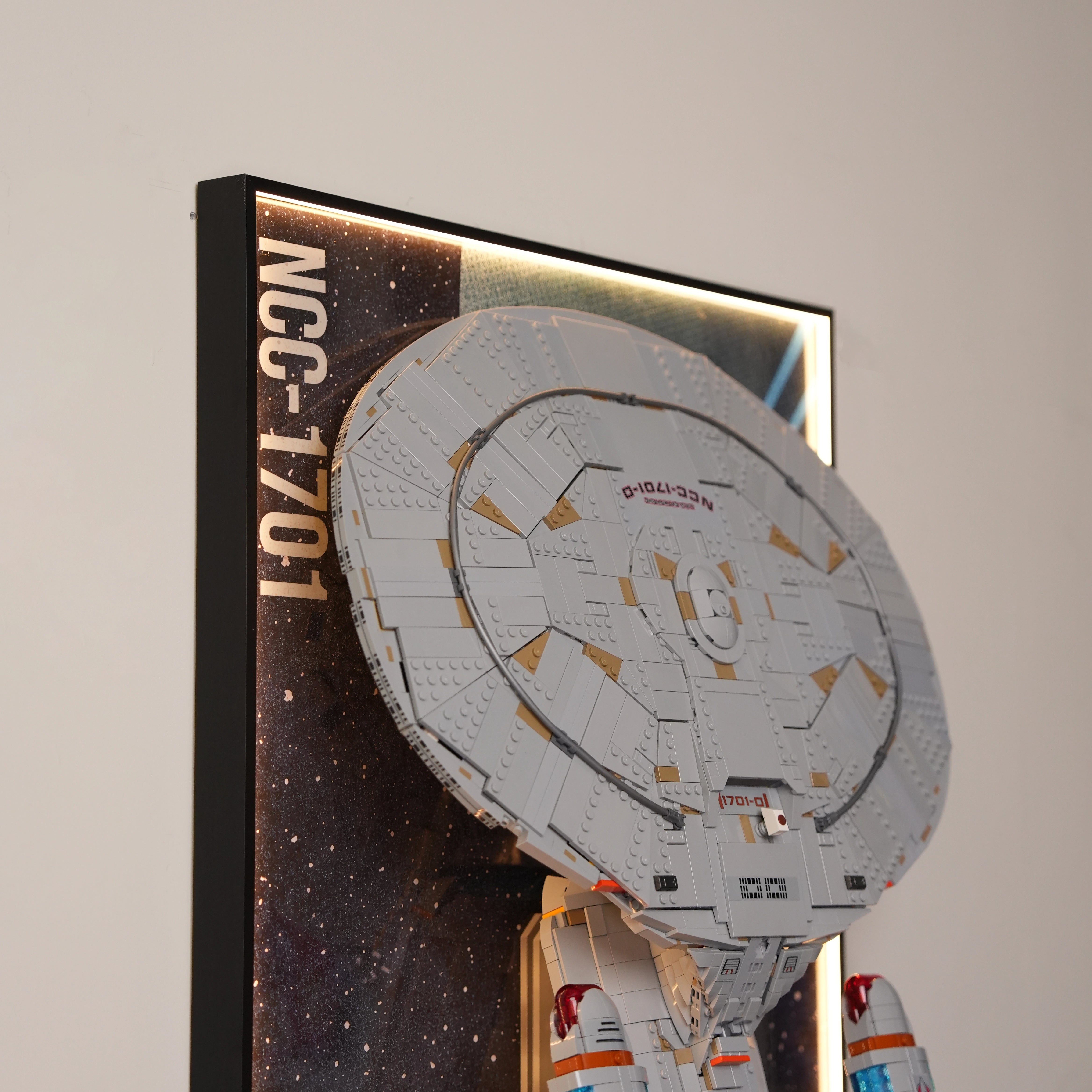 Wall Display frame for LEGO® ICONS 10356 Star Trek: U.S.S. Enterprise NCC-1701-D™
