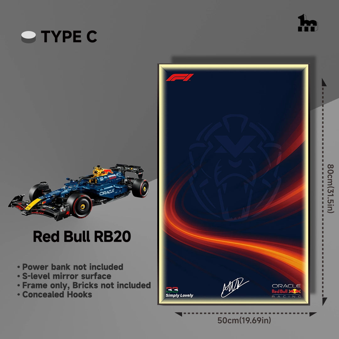 Wall Display Frame For LEGO® Technic™ F1 Series