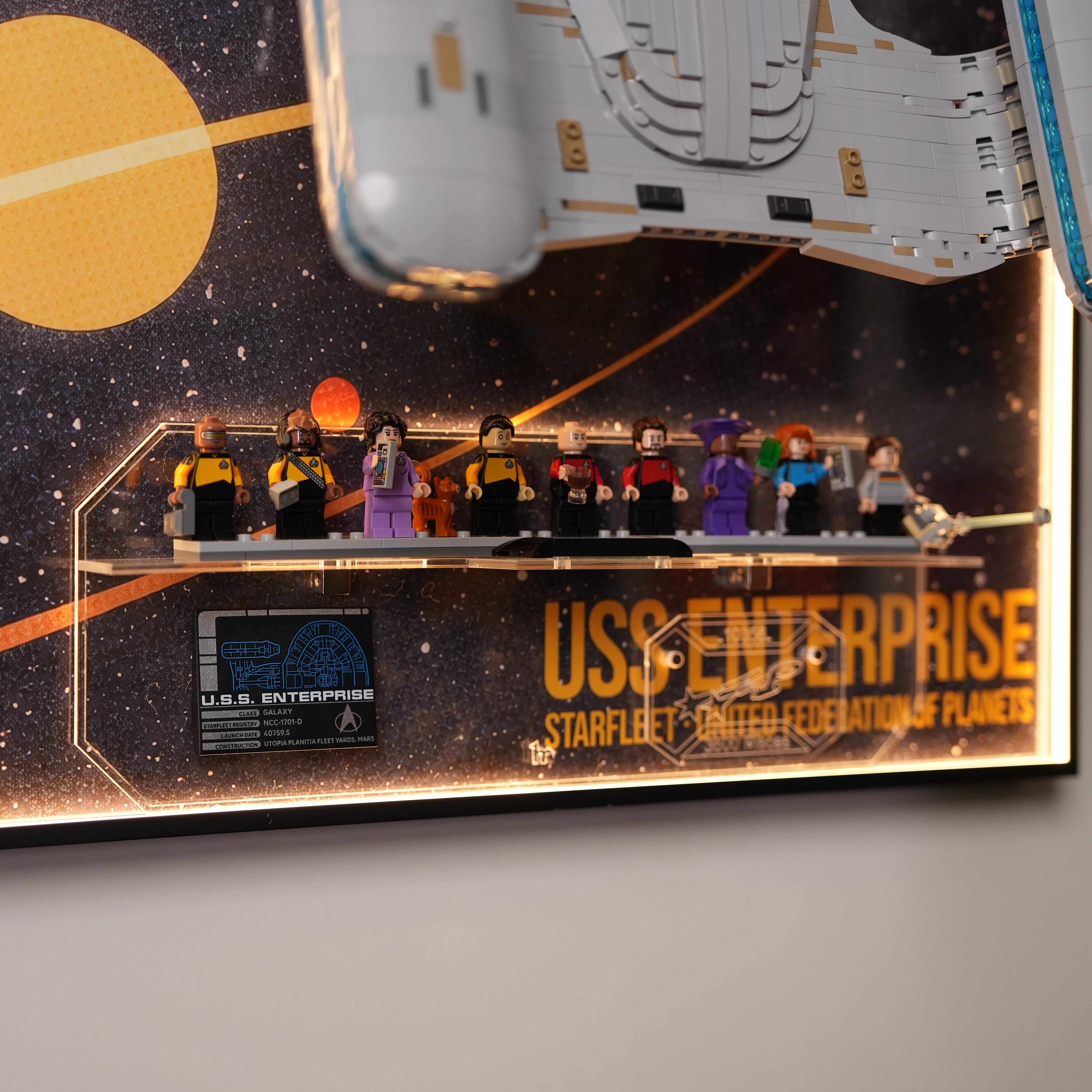 Wall Display frame for LEGO® ICONS 10356 Star Trek: U.S.S. Enterprise NCC-1701-D™
