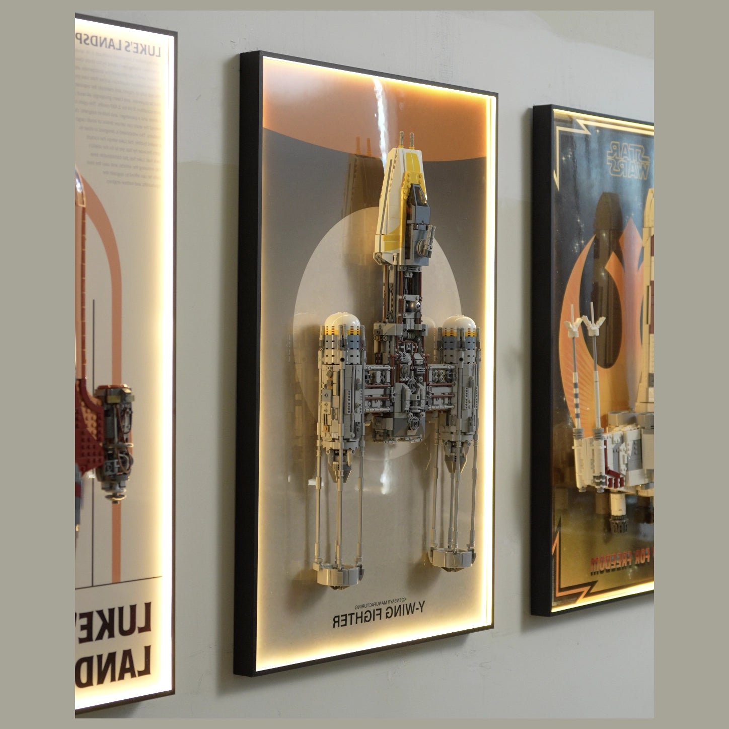 Wall Display Frame for LEGO® Star Wars 75181 Y-Wing Starfighter™