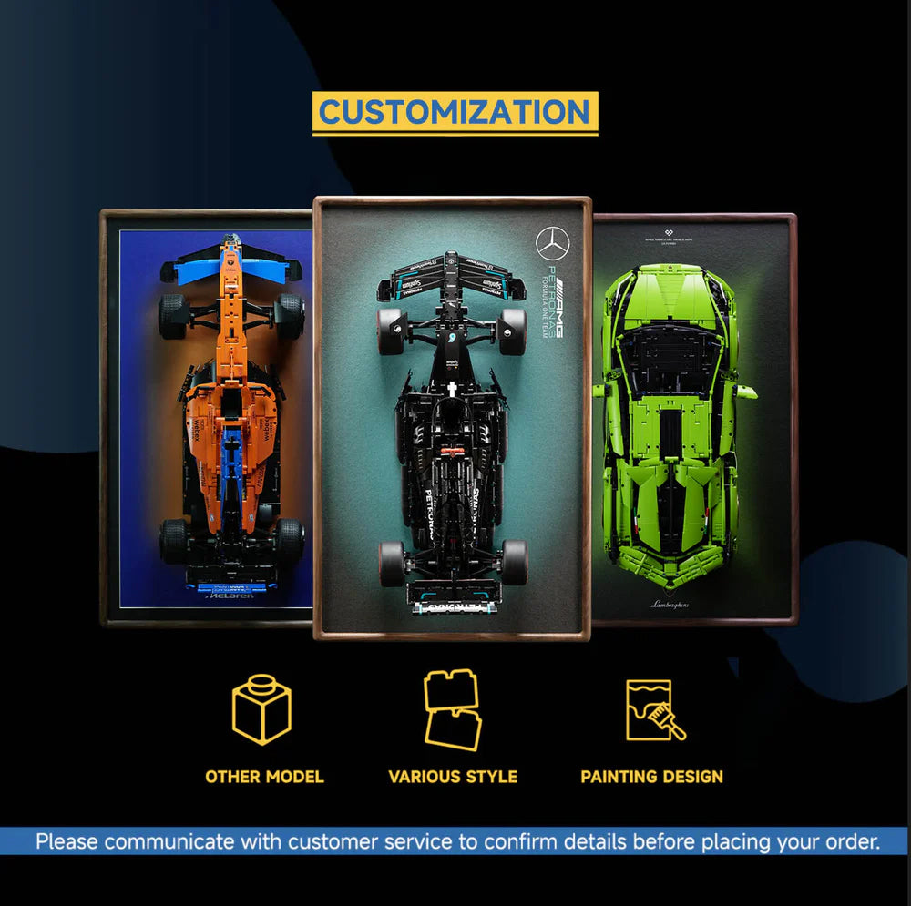 Customization --- Premium Handcrafted Black Walnut Wood Display Frame For LEGO® and Mocs