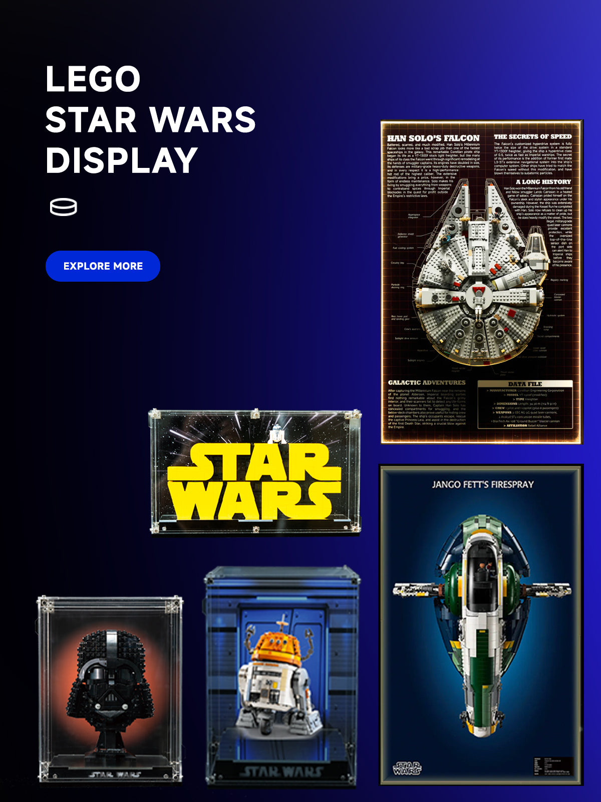 Lego wall mount display star_wars_ac
