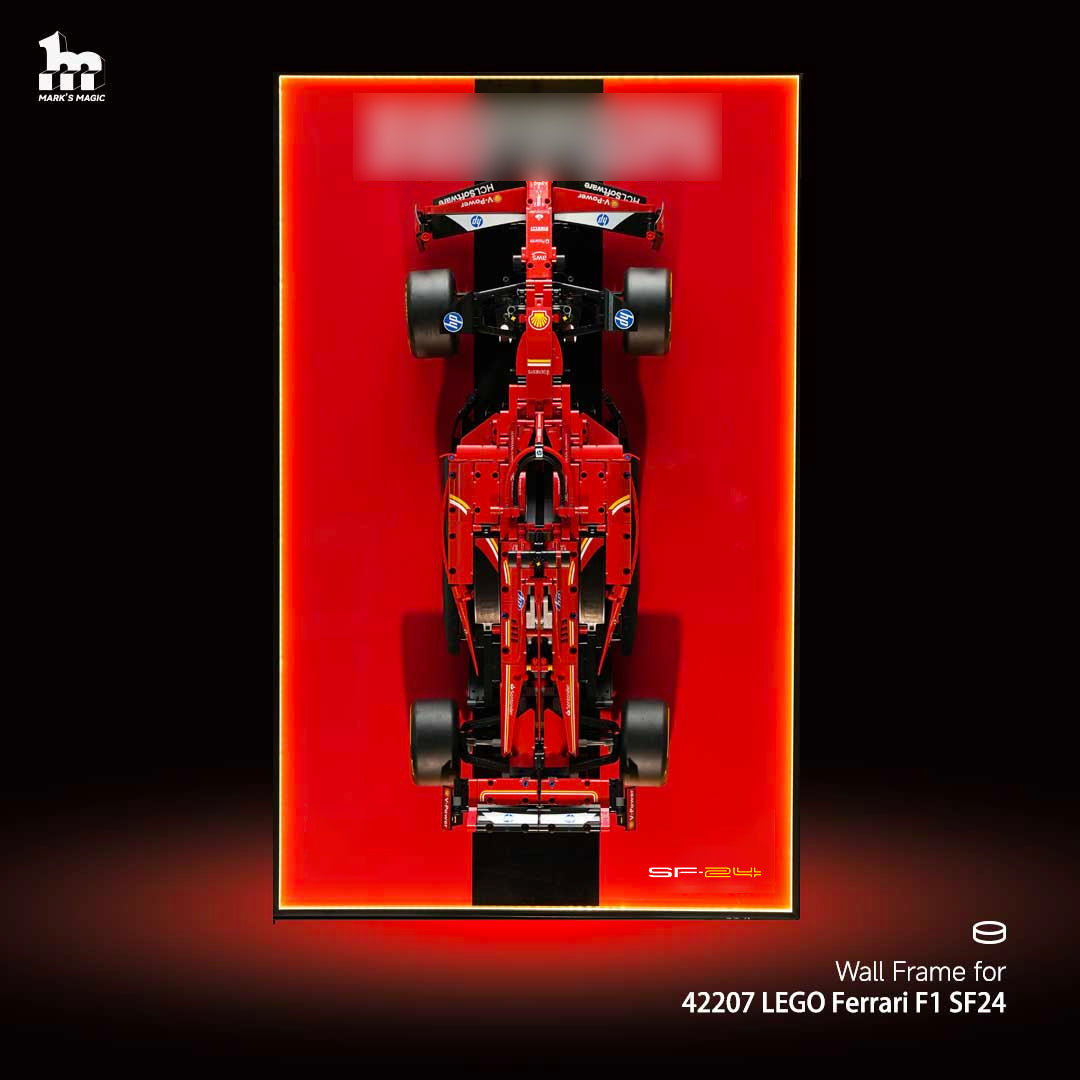レゴ テクニック Ferrari SF24 F1対応 壁掛け フレーム ボード Car Display Frame For LEGO® TECHNIC™ Ferrari F1 SF-24 42207.