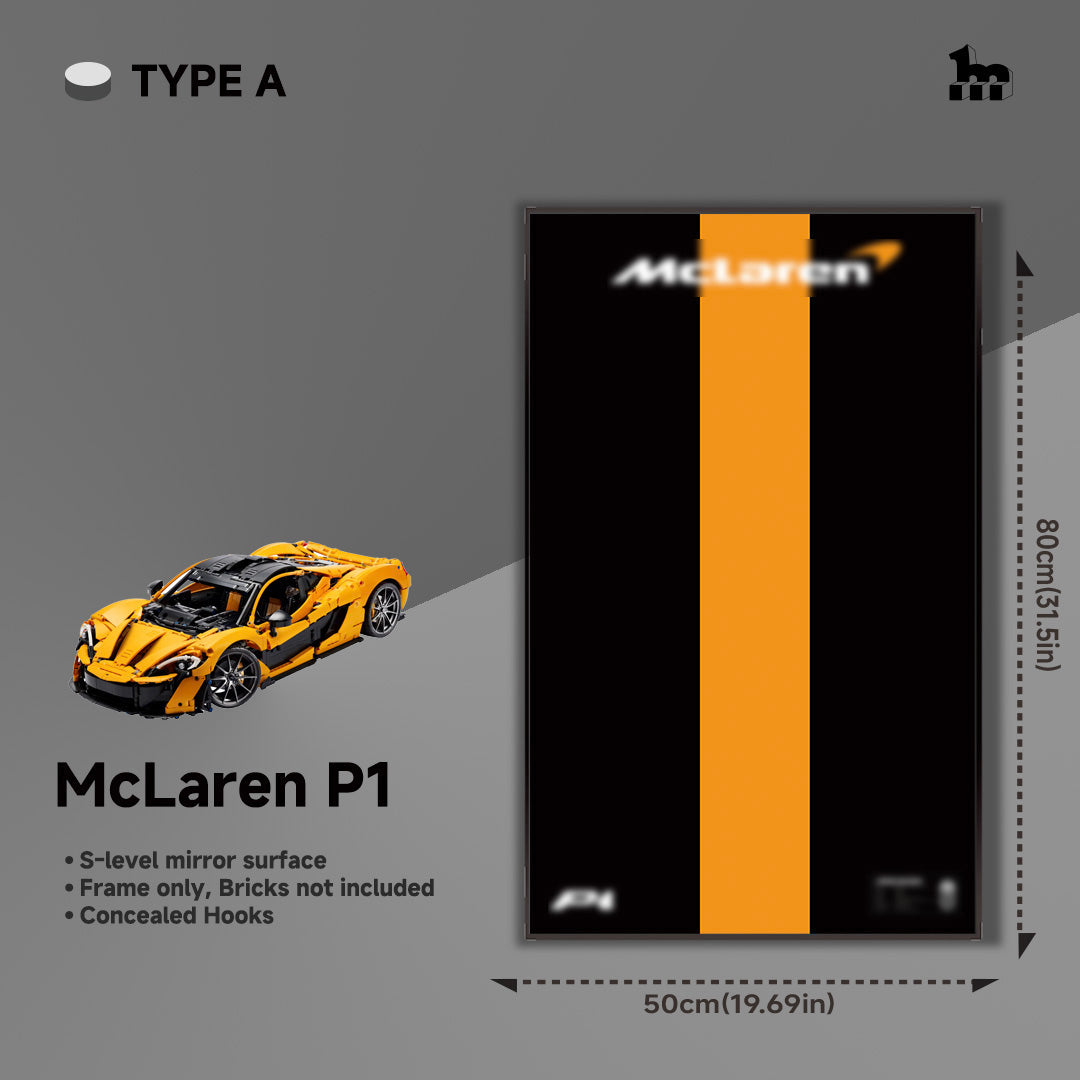 Wall Display Frame For LEGO® Technic™ Supercar.